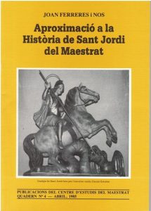 Book Cover: C004 Aproximaciò a la història de Sant Jordi del Maestrat